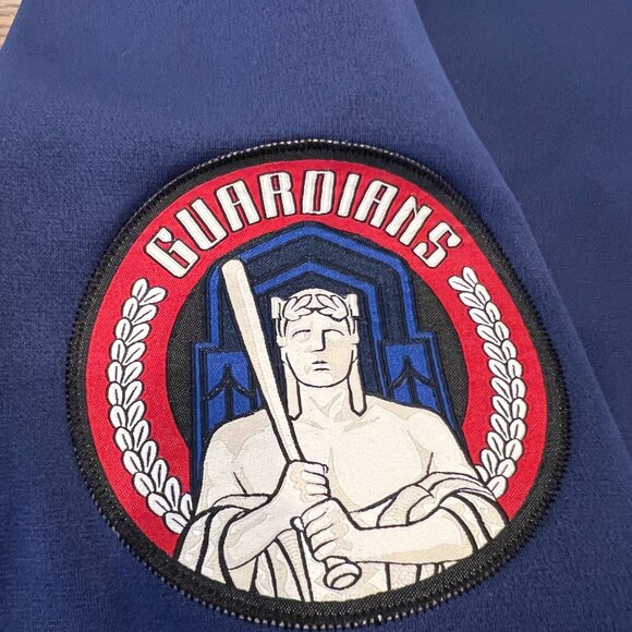 Men's Cleveland Guardians Navy City Connect Podium Core Logo Pullover (XL) - Picture 4 of 4